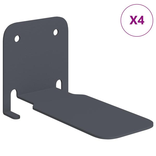 Unsichtbares Schwimmendes Regal 4 stk. Anthrazit