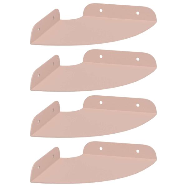 Eckregal zum Schweben 4 stk. Rosa 15 x 15 x 2 cm