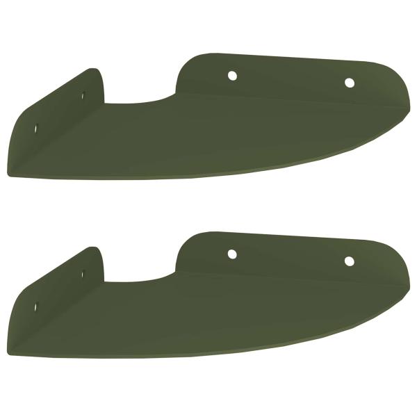 Eckregal zum Schweben Eckhalterung 2 Stk. Olive Grün