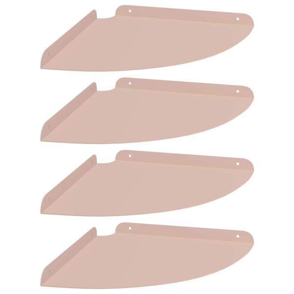 Eckregal zum Schweben 4 stk. Rosa 30 x 30 x 2 cm