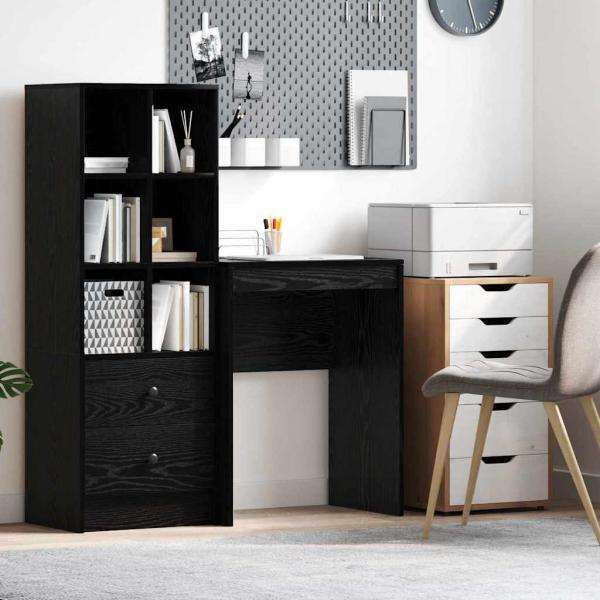 ARDEBO.de - Schreibtisch Schwarz Eichen-Optik 60 x 40 x 76 cm