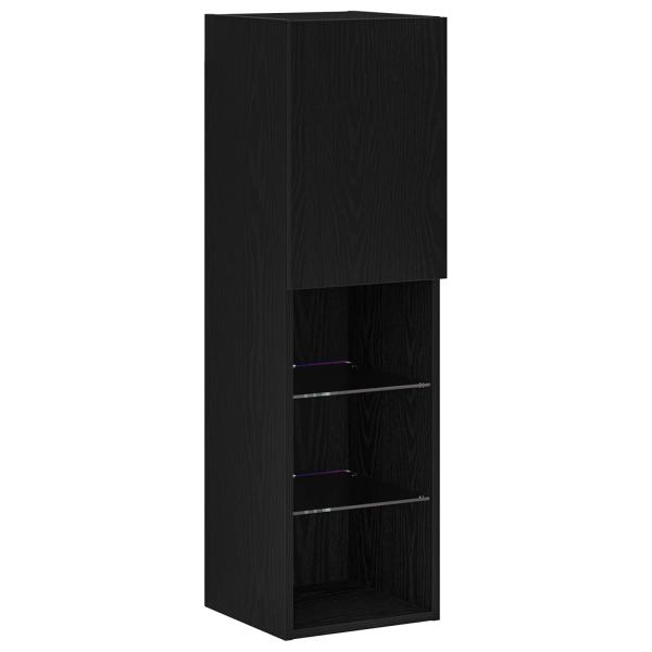 TV-Schränk 4 pcs Schwarz Eichen-Optik Holzwerkstoff