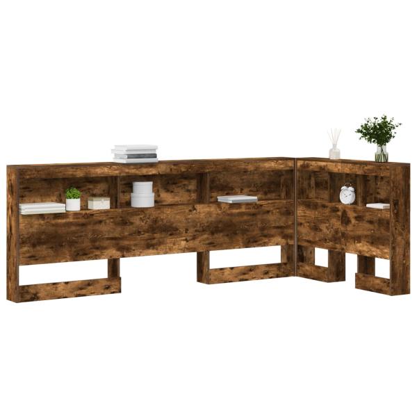 Aufbewahrungskopfteil Geräucherte Eiche 90 cm Holzwerkstoff