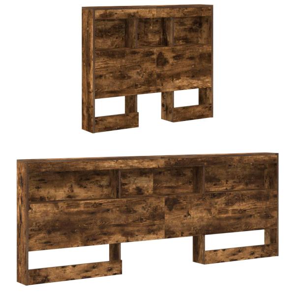 Aufbewahrungskopfteil Geräucherte Eiche 90 cm Holzwerkstoff