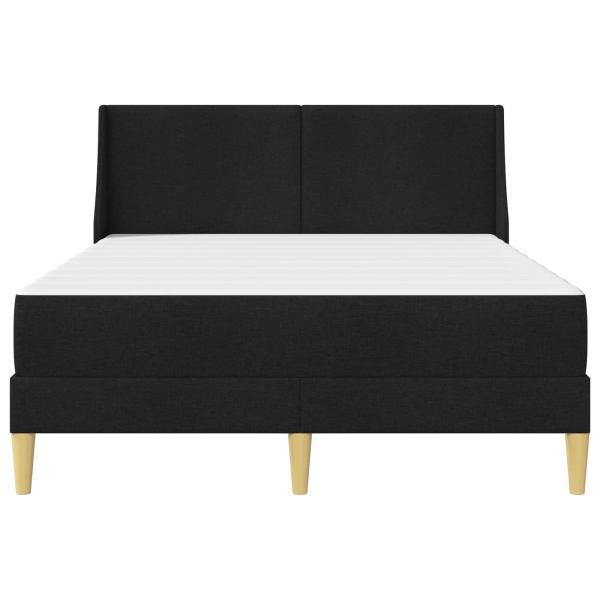 Bettgestell mit Matratze Schwarz 120 x 190 cm Polyester