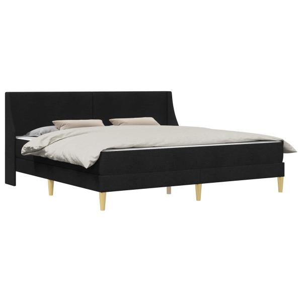 Bettgestell mit Matratze Schwarz 180 x 200 cm Polyester
