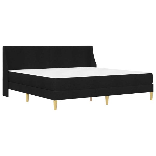 Bettgestell mit Matratze Schwarz 180 x 200 cm Polyester