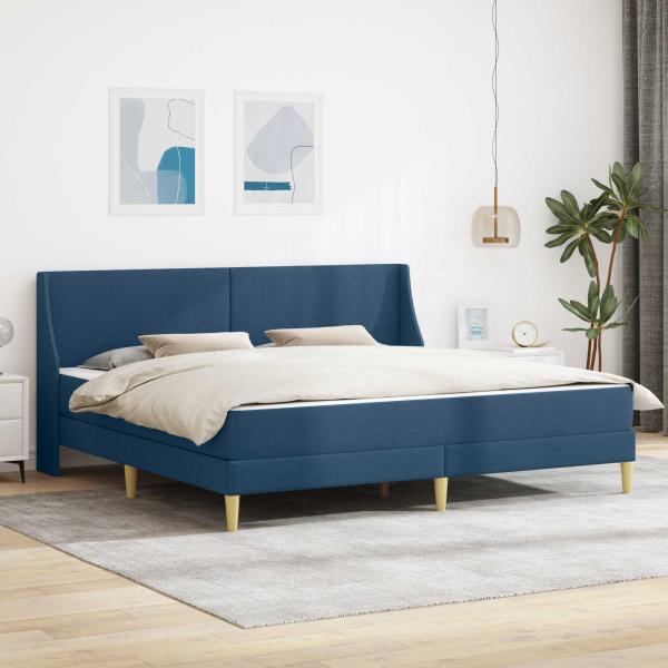 ARDEBO.de - Bettgestell mit Matratze Blau 180 x 200 cm Polyester