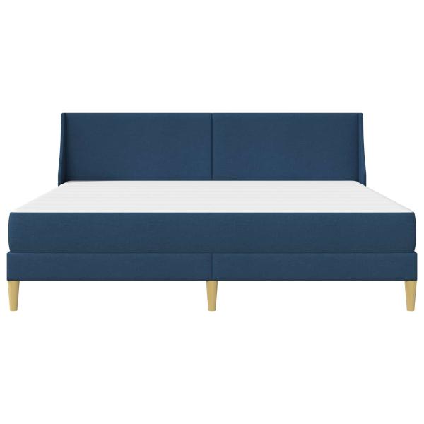 Bettgestell mit Matratze Blau 180 x 200 cm Polyester