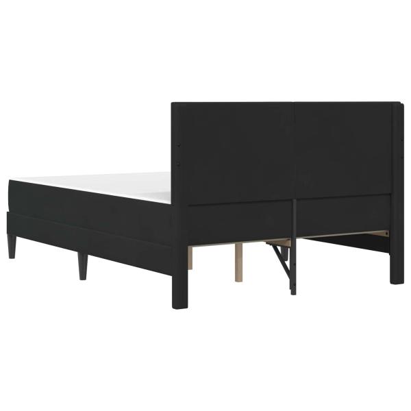 Bettgestell mit Matratze mit Kopfteil Schwarz 120 x 200 cm Samt