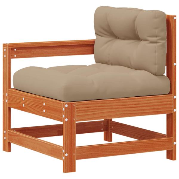 Garten-Lounge-Set 4 stk. Wachsbraun Massives Kiefernholz