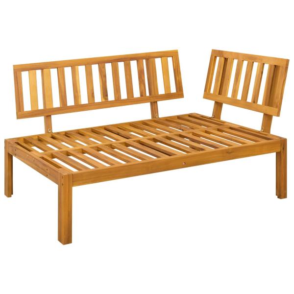 Garten Pallet Sofa Einheiten 2 Stück Natürlich und Dunkelgrau