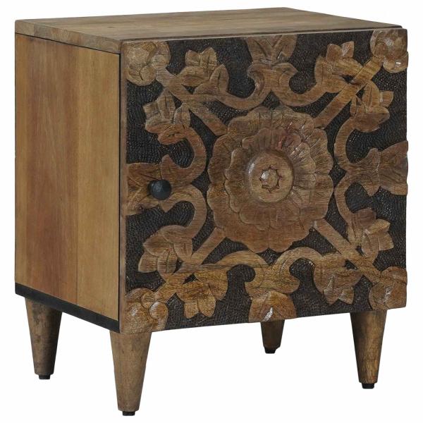 Nachttisch 2 Stk. Braun 40 x 33,5 x 46 cm Massivholz Mango