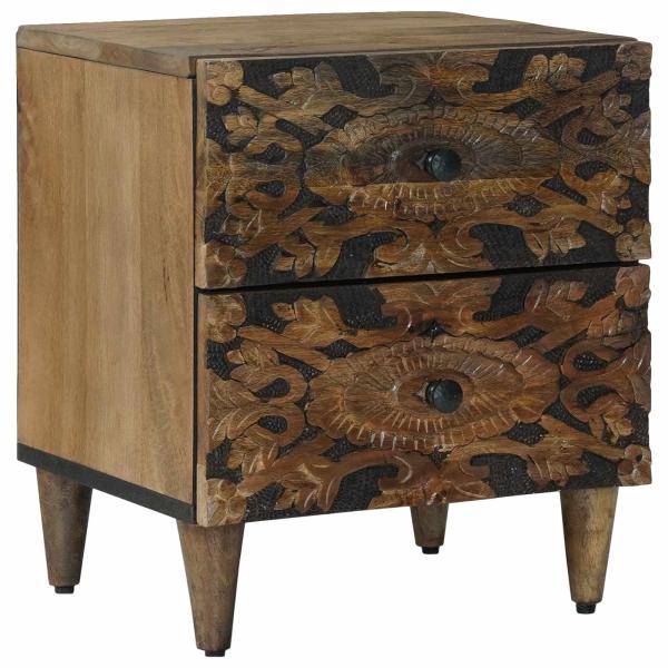 ARDEBO.de - Nachttisch Braun 40 x 33,5 x 46 cm Massivholz Mango