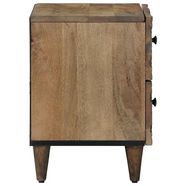 Nachttisch Braun 40 x 33,5 x 46 cm Massivholz Mango