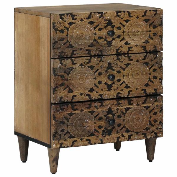ARDEBO.de - Bettkasten Braun 50 x 33 x 60 cm Massivholz Mango