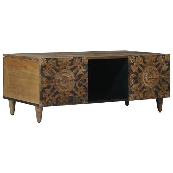 ARDEBO.de - Couchtisch Braun 100 x 54 x 40 cm Massivholz Mango