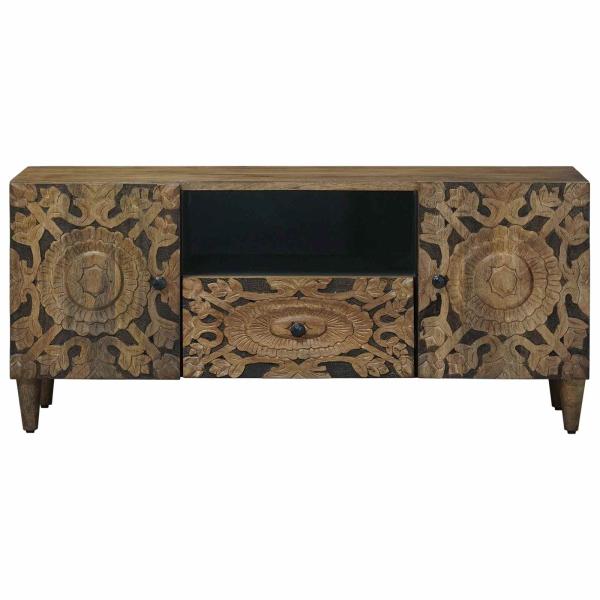 TV-Schr?nk Braun 105 x 33 x 46 cm Massivholz Mango