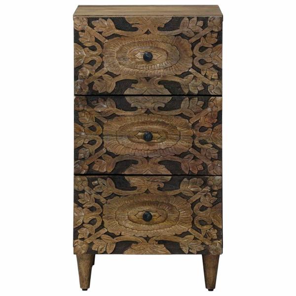 Sideboard Braun 40 x 33,5 x 75 cm Massivholz Mango