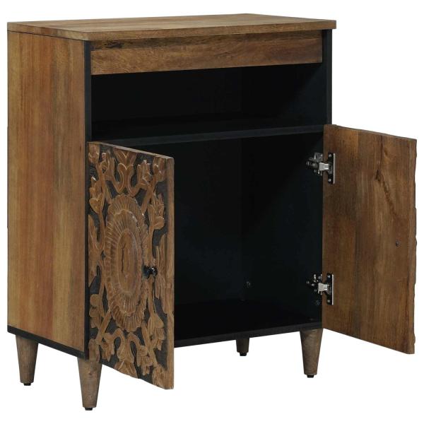 Sideboard mit Speicher Braun 60 x 33,5 x 75 cm Massivholz Mango