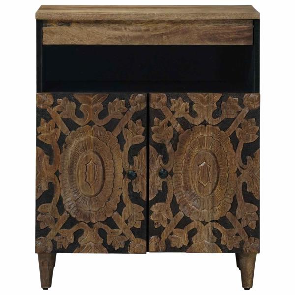 Sideboard mit Speicher Braun 60 x 33,5 x 75 cm Massivholz Mango