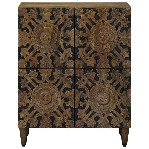 Sideboard mit Speicher Braun 60 x 33,5 x 75 cm Massivholz Mango