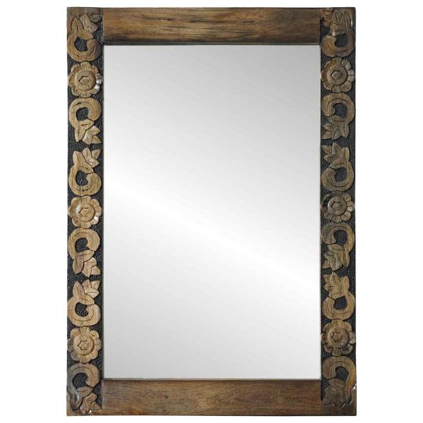 Wandspiegel Walnussbraun 70 x 50 cm Holzwerkstoff und Glas