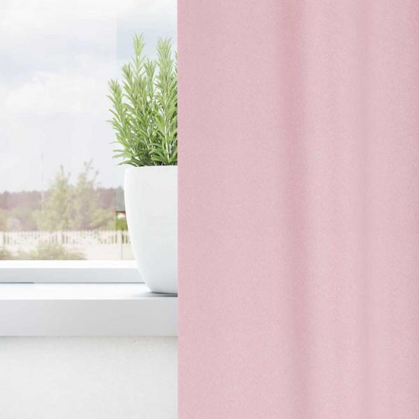 Verdunkelungs-Vorhänge mit Ringen 2 Stk. Babyrosa 245 x 140 cm