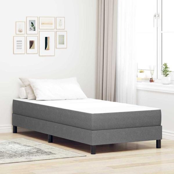 ARDEBO.de - Bettmatratze mit Matratze Hellgrau 100 x 200 cm Stoff