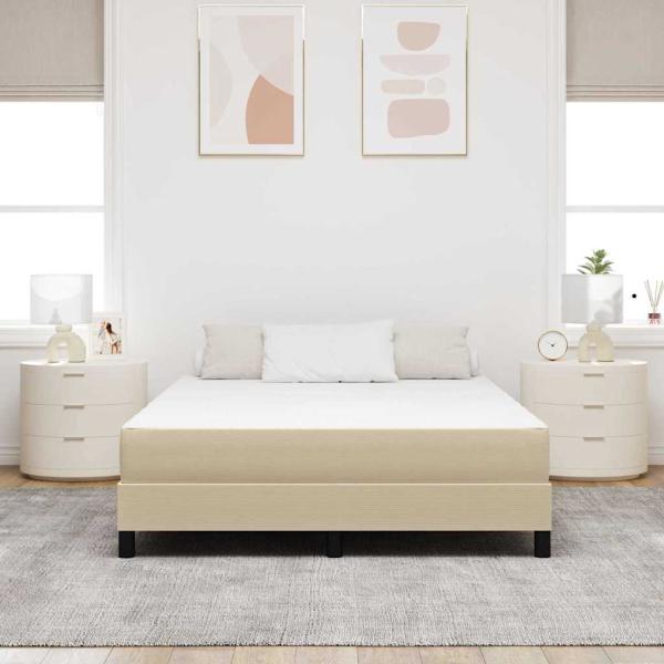 Bettmatratze mit Matratze Salbei 140 x 190 cm Stoff