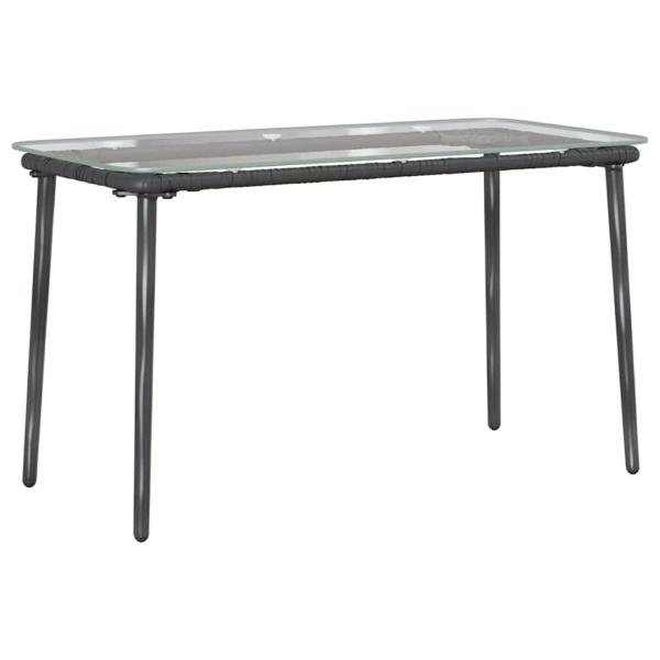 Gartentisch Schwarz 80 x 40 x 45 cm Poly-Rattan