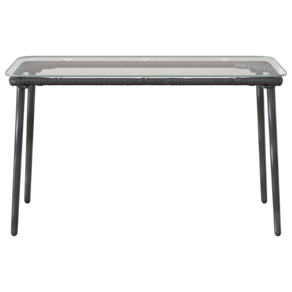 Gartentisch Schwarz 80 x 40 x 45 cm Poly-Rattan