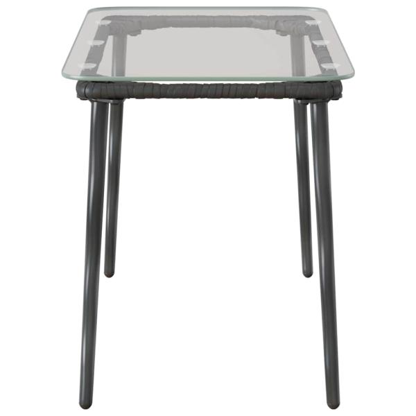 Gartentisch Schwarz 80 x 40 x 45 cm Poly-Rattan
