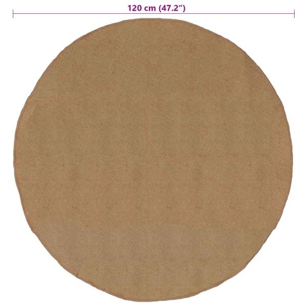 Bereichsteppiche Natur Ø 120 cm Jute