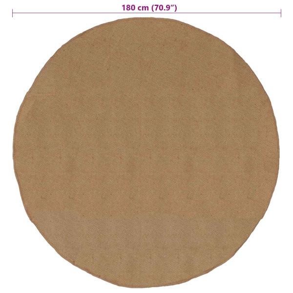 Bereichsteppiche Natur Ø 180 cm Jute