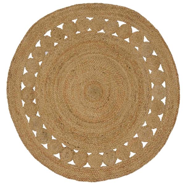 ARDEBO.de - Bereichsteppiche Natur Ø 120 cm Jute