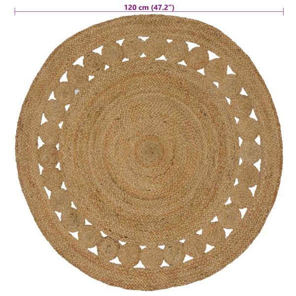 Bereichsteppiche Natur Ø 120 cm Jute