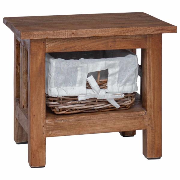 Beistelltisch Braun 38 x 28 x 35 cm Massivholz Mahagoni