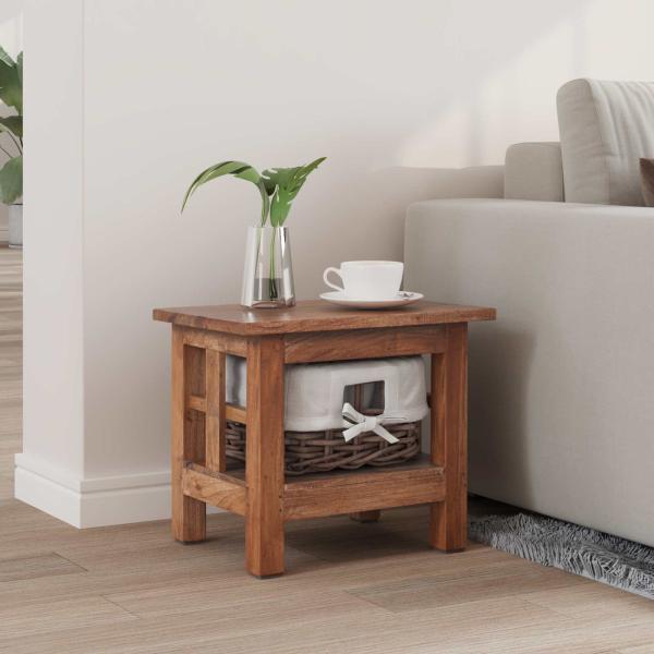 Beistelltisch Braun 38 x 28 x 35 cm Massivholz Mahagoni