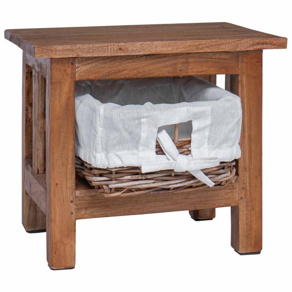 Beistelltisch Braun 38 x 28 x 35 cm Massivholz Mahagoni