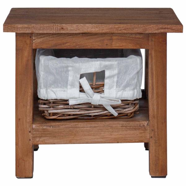 Beistelltisch Braun 38 x 28 x 35 cm Massivholz Mahagoni