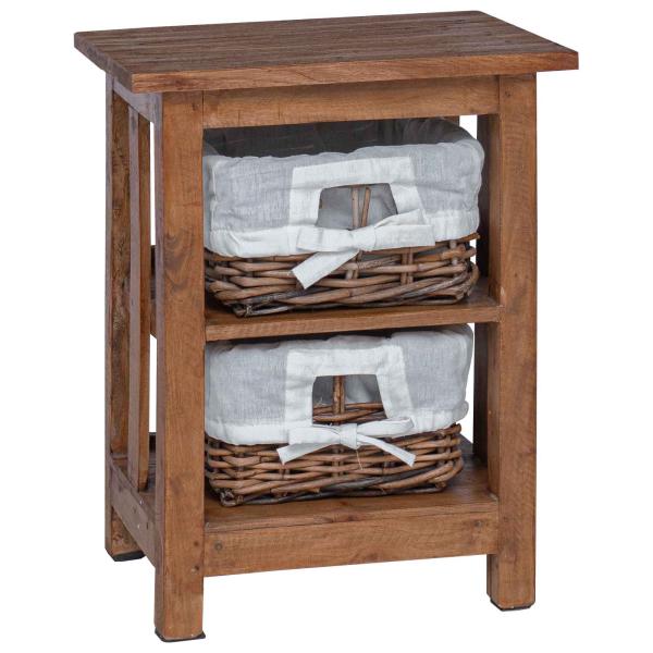 Beistelltisch Braun 38 x 28 x 50 cm Massivholz Mahagoni