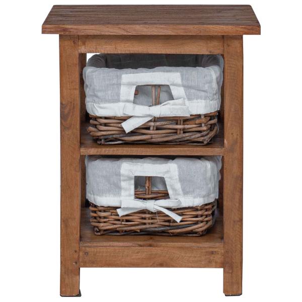 Beistelltisch Braun 38 x 28 x 50 cm Massivholz Mahagoni