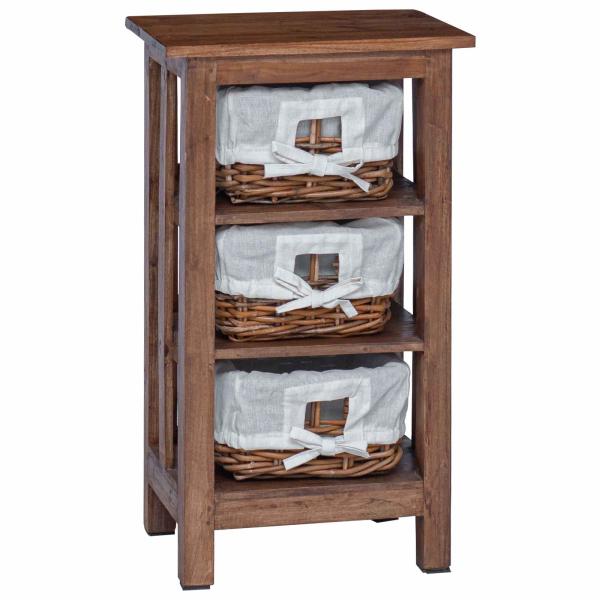 Beistelltisch Braun 38 x 28 x 72 cm Massivholz Mahagoni