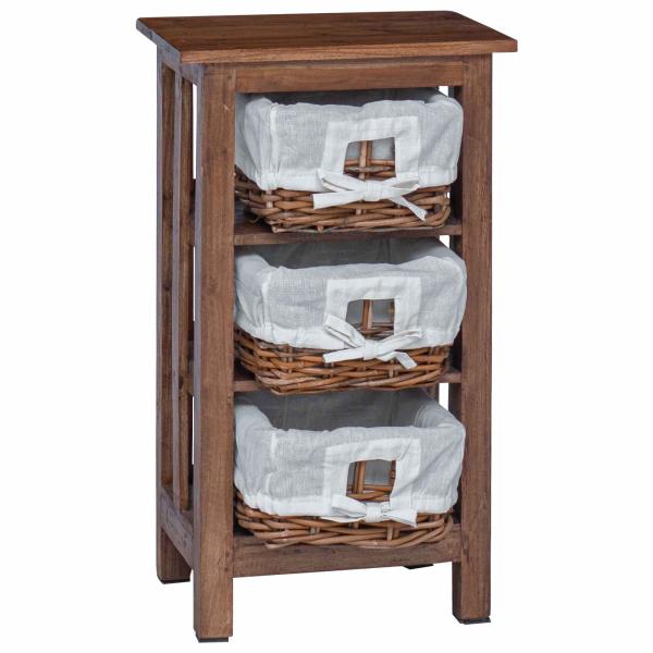 Beistelltisch Braun 38 x 28 x 72 cm Massivholz Mahagoni