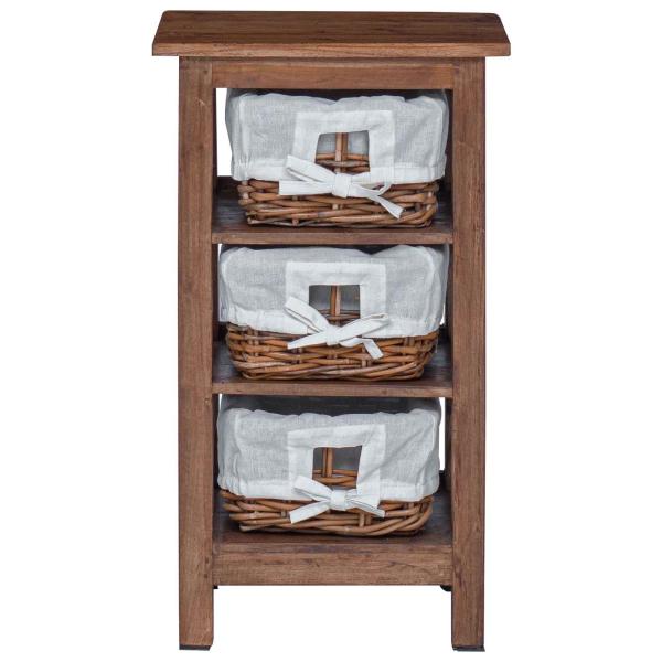 Beistelltisch Braun 38 x 28 x 72 cm Massivholz Mahagoni