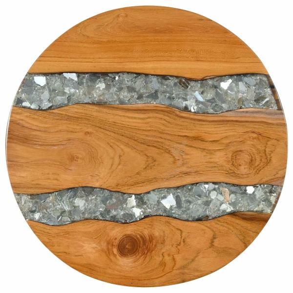 Couchtisch Braun 40 x 40 x 45 cm Massives Teakholz