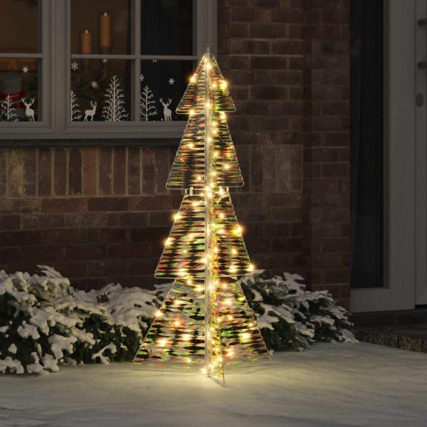 ARDEBO.de - Weihnachtsbaum 100 LEDs Warmes Weiß 120 cm PET