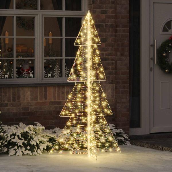 ARDEBO.de - Weihnachtsbaum 240 LEDs Warmes Weiß 180 cm PET