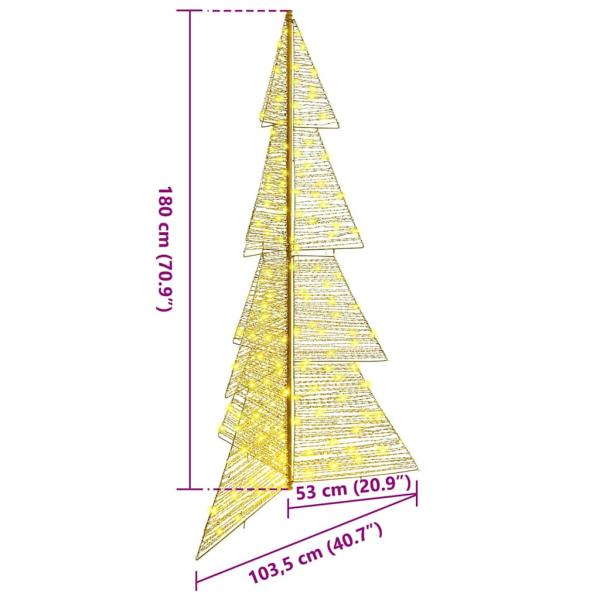 Weihnachtsbaum mit 240 LEDs Warmes Weiß 180 cm PET